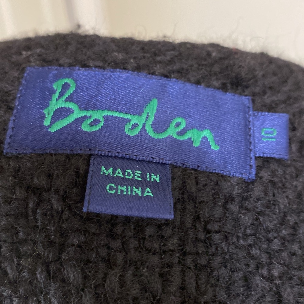 Boden‎ Wool Tweed Blazer Fully Lined Black Size 10 - Picture 6 of 6
